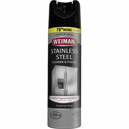 Weiman Products CLEANER, S.STL, AEROSOL, 17OZ WMN49A
